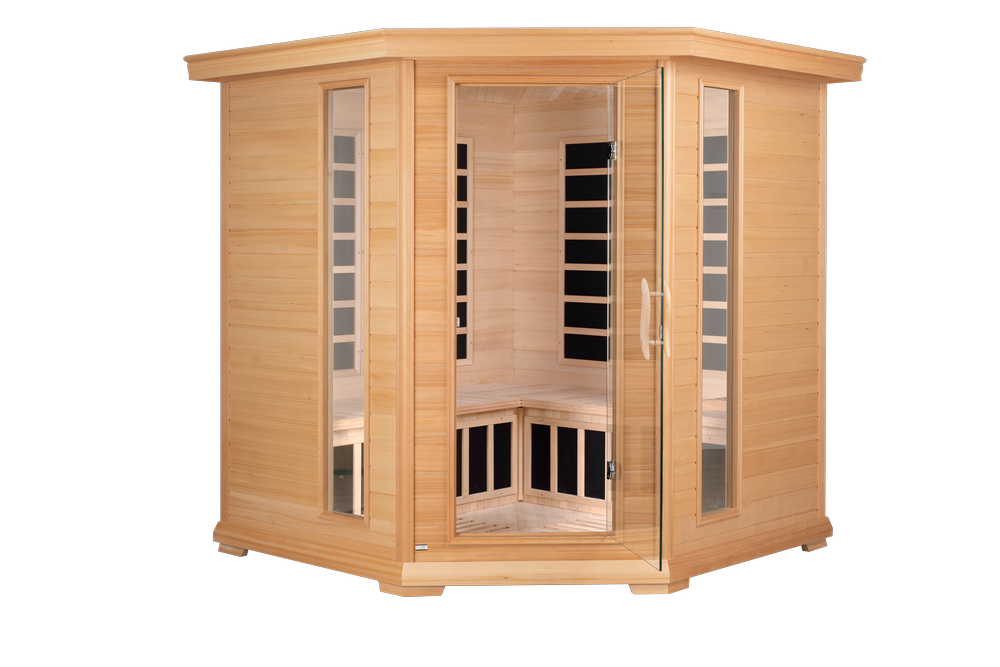 Blisspod Vienna Corner Far Infrared Sauna | 4–5 Person | Canadian Hemlock