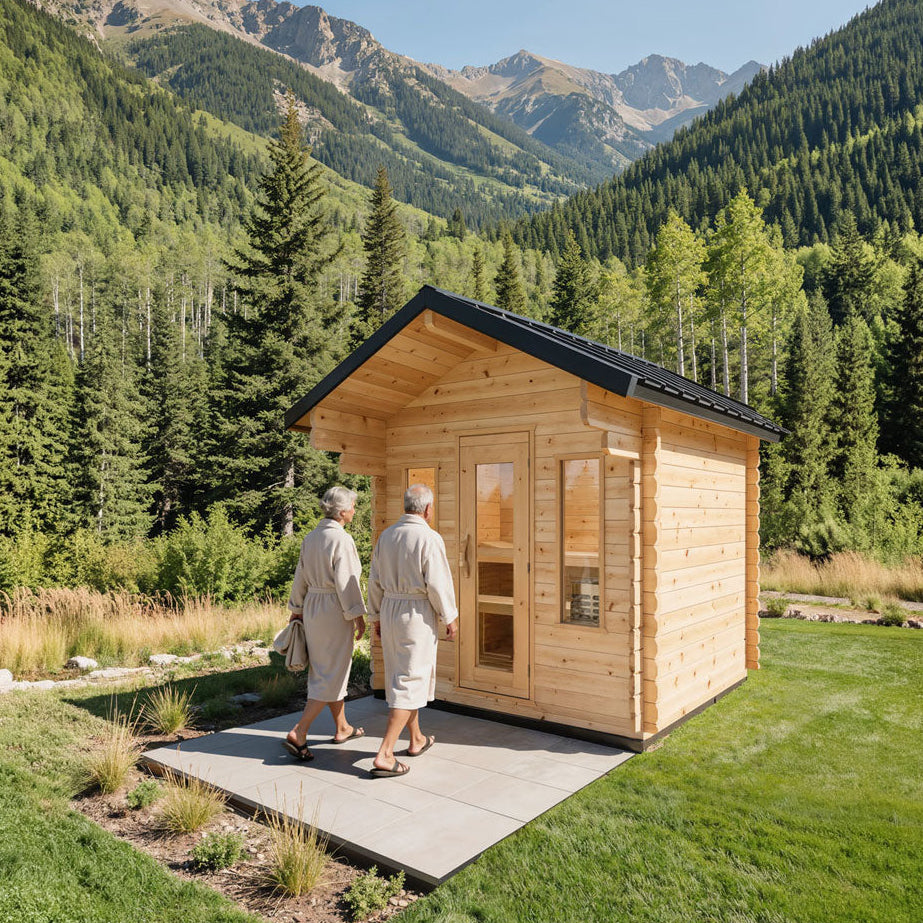 Dundalk Leisurecraft Canadian Timber 4-Person Palmer Cabin Sauna | CTC68E