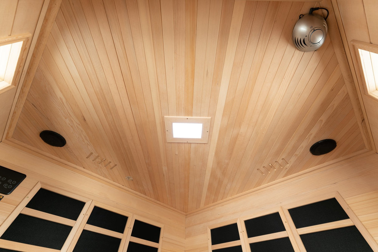 Blisspod Vienna Corner Far Infrared Sauna | 4–5 Person | Canadian Hemlock