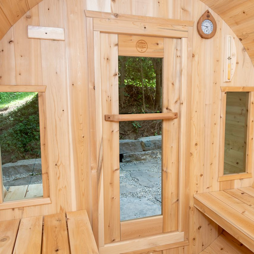 Dundalk Leisurecraft Canadian Timber 4-5 Person Tranquility CT Barrel Sauna | CTC2345