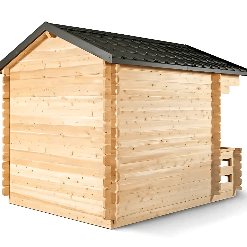 Dundalk Leisurecraft Canadian Timber 2-6 Person Georgian Cabin Sauna w/ Porch | CTC88PW