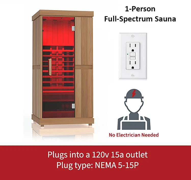 Finnmark FD-1 Full Spectrum 1-Person Home Infrared Sauna With Bluetooth Audio