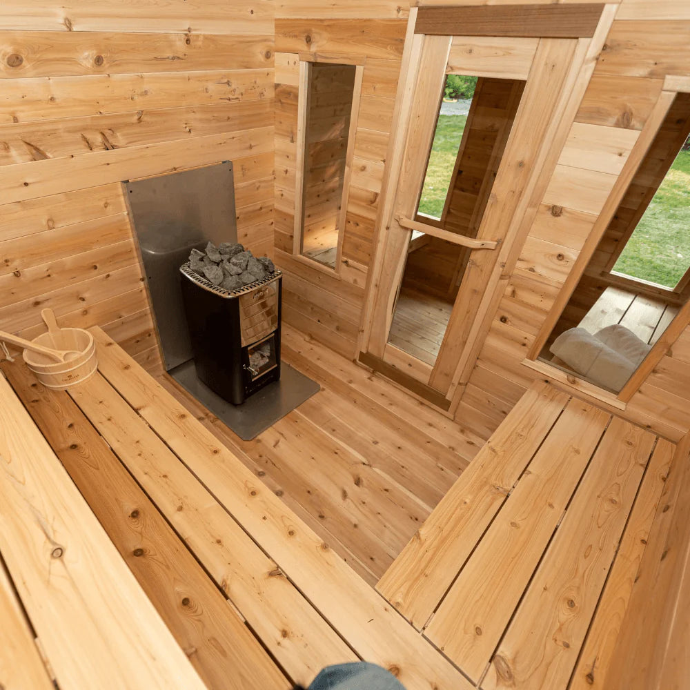 Dundalk Leisurecraft Canadian Timber Georgian Cabin Sauna w/ Changeroom | CTC88CW