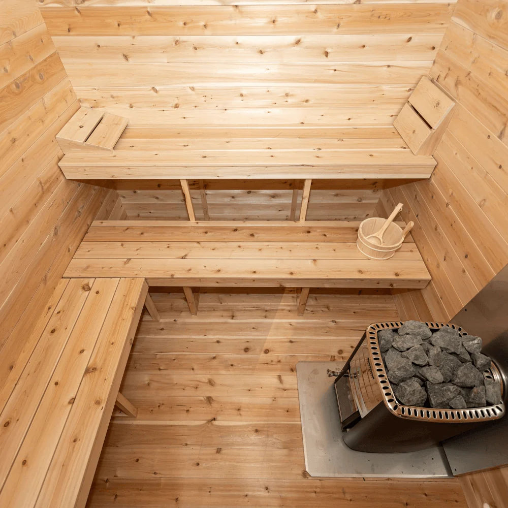 Dundalk Leisurecraft Canadian Timber Georgian Cabin Sauna w/ Changeroom | CTC88CW