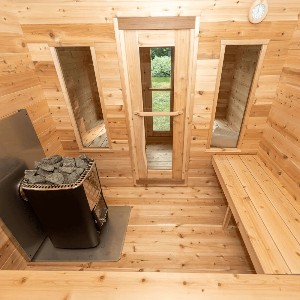 Dundalk Leisurecraft Canadian Timber Georgian Cabin Sauna w/ Changeroom | CTC88CW