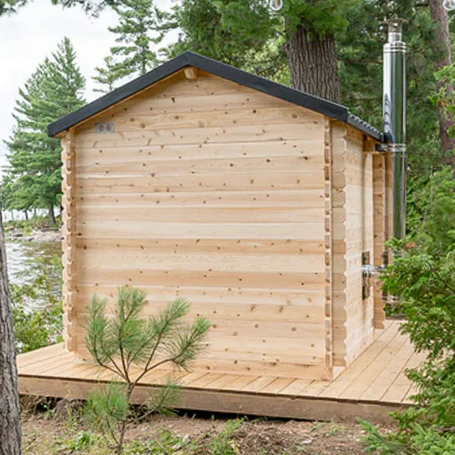 Dundalk Leisurecraft Canadian Timber Georgian Cabin Sauna w/ Changeroom | CTC88CW
