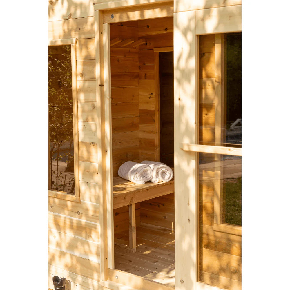 Dundalk Leisurecraft Canadian Timber Georgian Cabin Sauna w/ Changeroom | CTC88CW