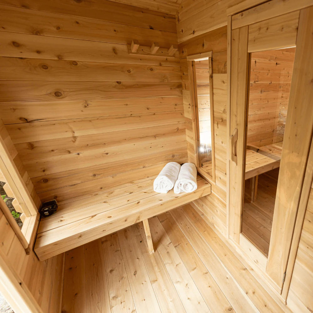 Dundalk Leisurecraft Canadian Timber Georgian Cabin Sauna w/ Changeroom | CTC88CW