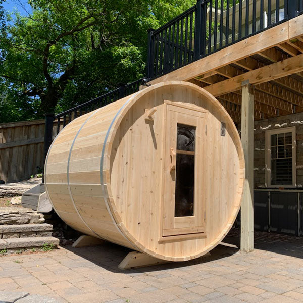 Dundalk Leisurecraft Canadian Timber 4-Person Harmony Barrel Sauna | CTC22W