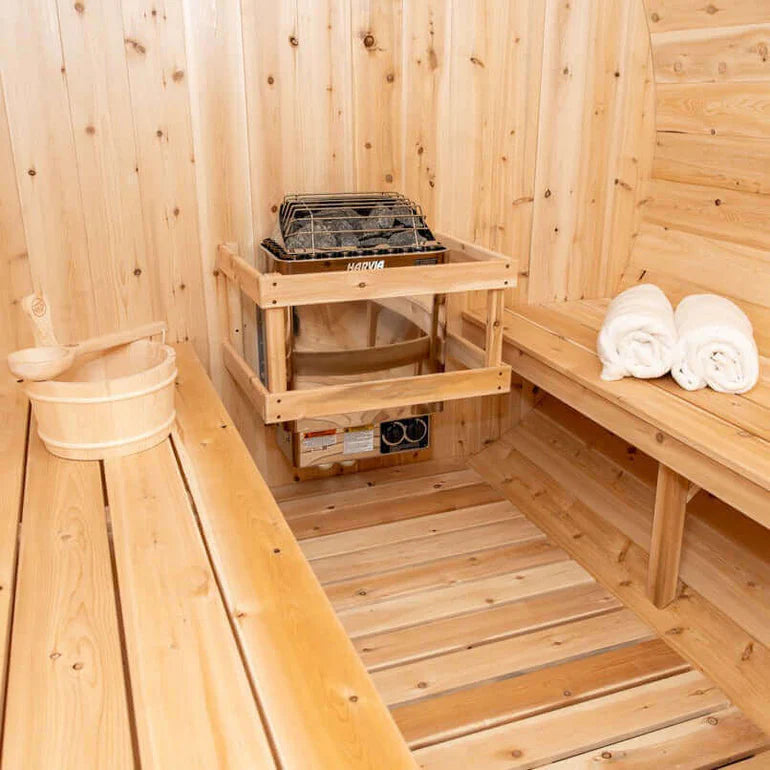 Dundalk Leisurecraft Canadian Timber 4-Person Serenity CT Barrel Sauna | CTC2245W