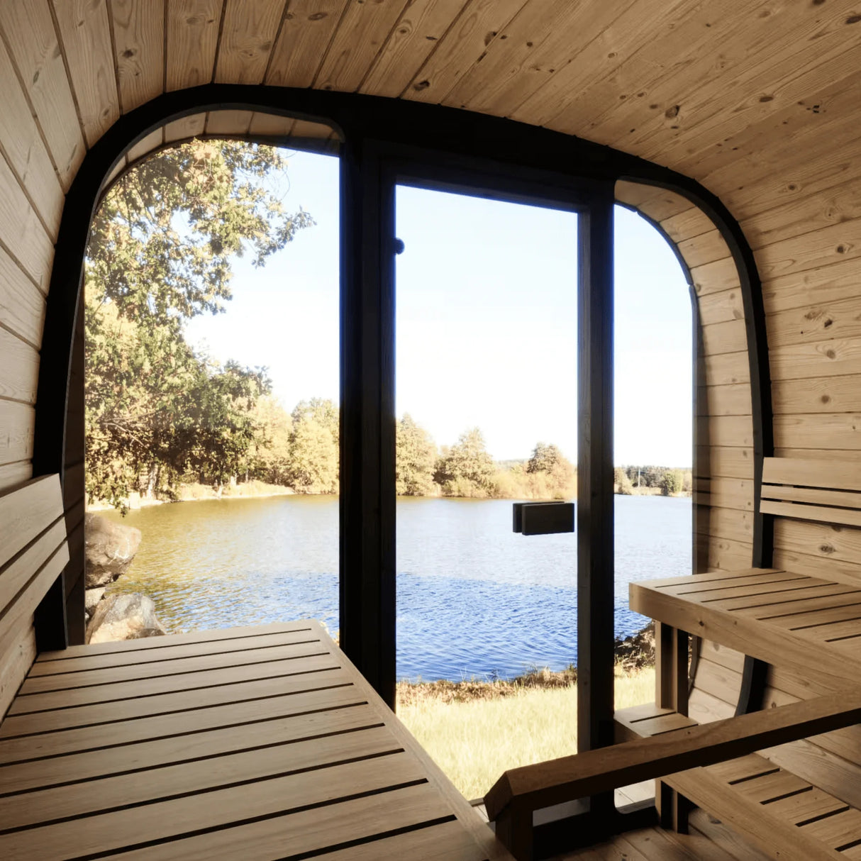 SaunaLife CL7G 6-Person Cube-Series Outdoor Sauna
