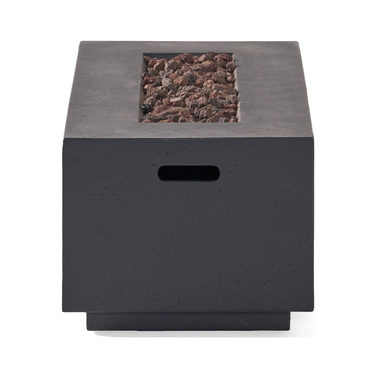 Alora Outdoor Contemporary 40K BTU Rectangular Propane Gas Fire Pit Table