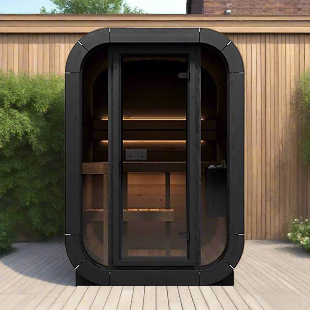 SaunaLife Model CL3G Cube-Series Outdoor 2-Person Home Sauna