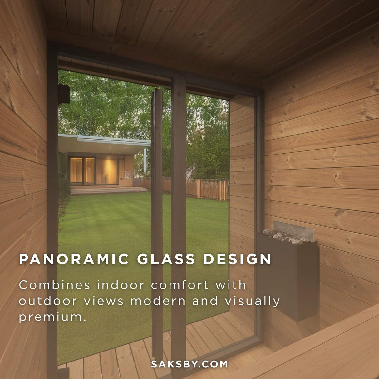 SaunaLife Garden Luxury-Series Model GL4 Outdoor 4-Person Home Sauna Kit (SAK21633)