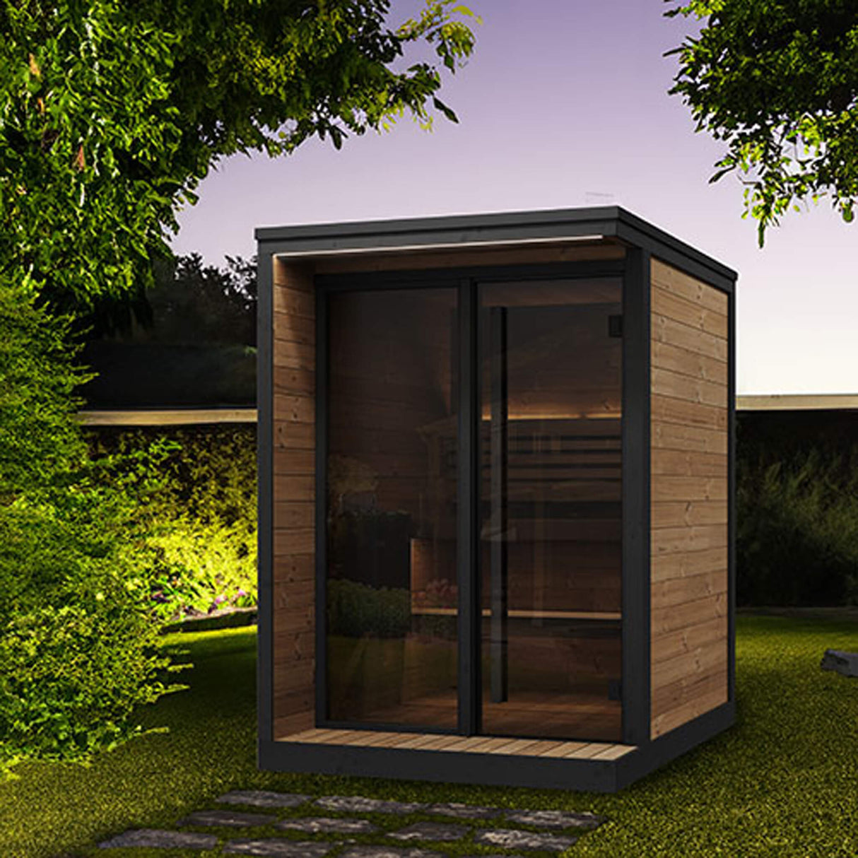 SaunaLife Garden Luxury-Series Model GL4 Outdoor 4-Person Home Sauna Kit (SAK21633)