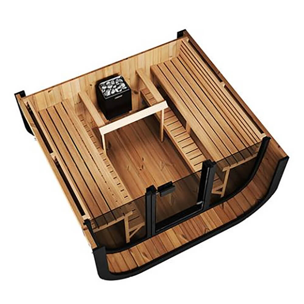 SaunaLife CL7G 6-Person Cube-Series Outdoor Sauna