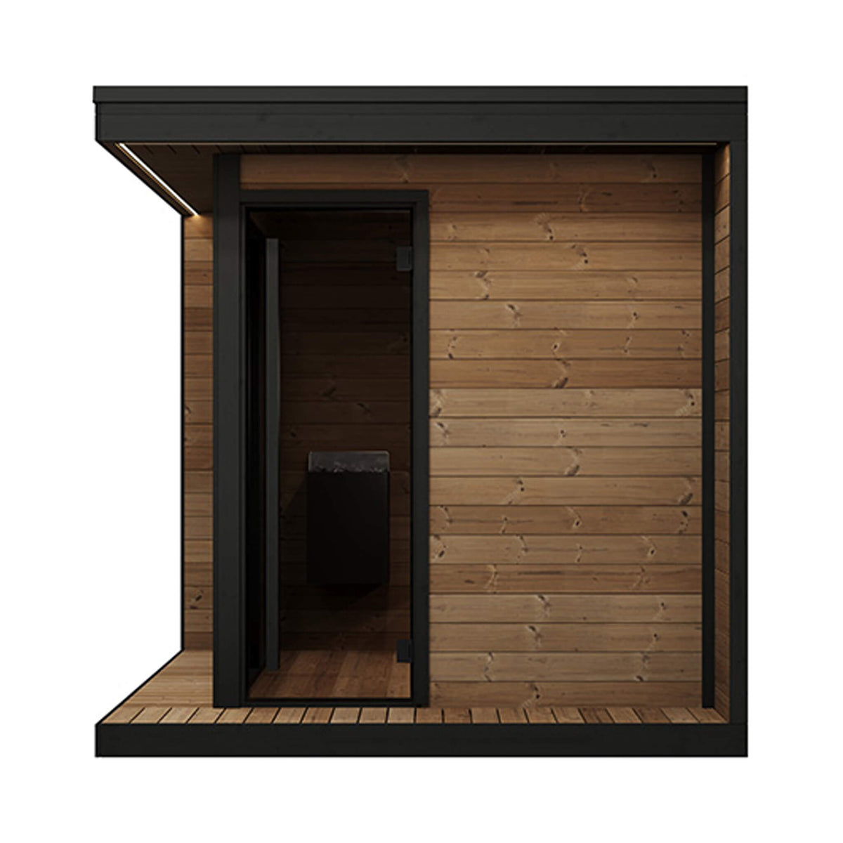 SaunaLife Model GL6 Luxury-Series Outdoor 6-Person Home Sauna Kit