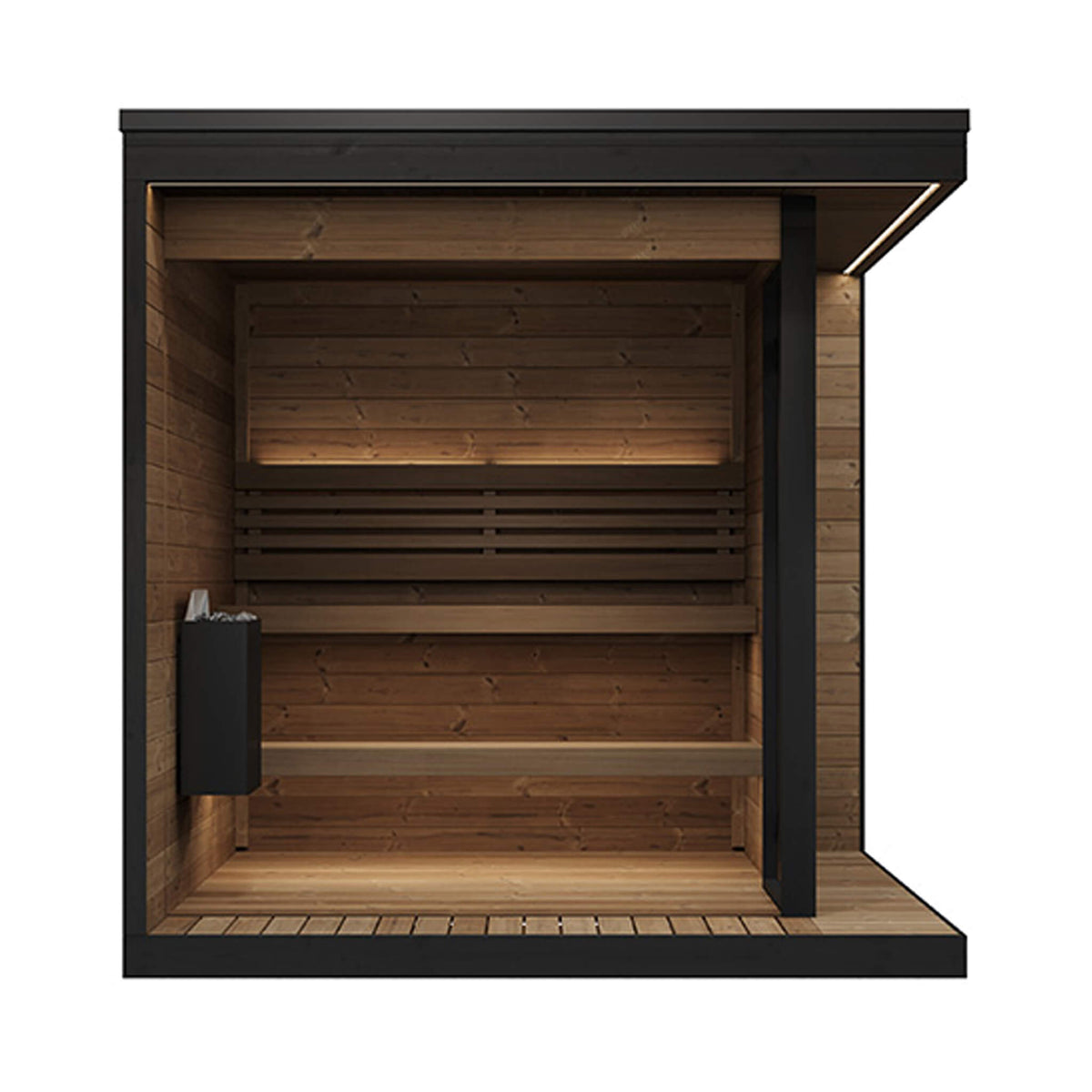 SaunaLife Model GL6 Luxury-Series Outdoor 6-Person Home Sauna Kit