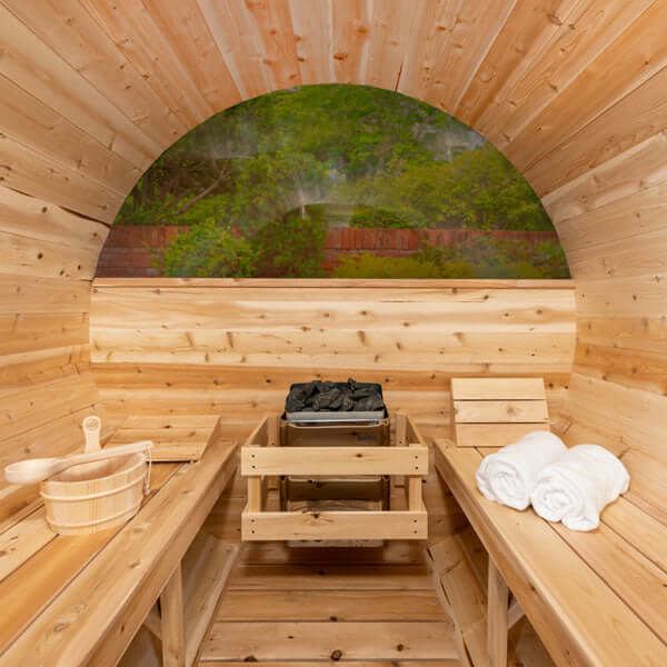 Dundalk Leisurecraft Canadian Timber 6-Person Tranquility MP Barrel Sauna | CTC2345MP