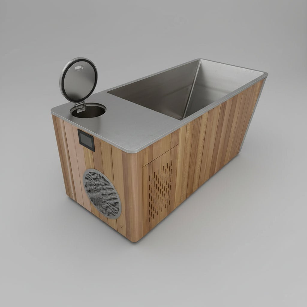 MedEq Wood/Stainless Steel Cold & Hot Plunge Pool With Integrated Chiller/Heater