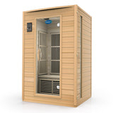 2-Person Carbon Infrared Sauna - Canadian Hemlock Wooden Sauna - 1700 Watts - Premium Audio