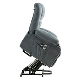 Power Electric massage lift lounge chair, suitable for the elderly, with heating and vibration functions, with USB, can be used for lying down. BLUE