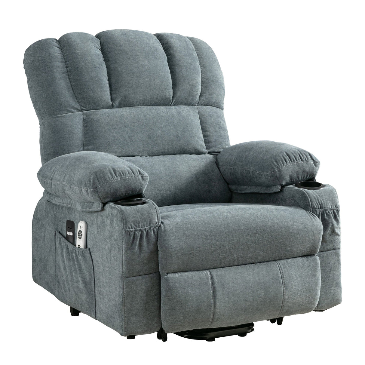 Power Electric massage lift lounge chair, suitable for the elderly, with heating and vibration functions, with USB, can be used for lying down. BLUE