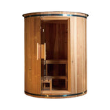 Thermora Barcelona 78-Inch 4-Person Cedar Wood Outdoor Vertical Barrel Sauna With 6KW Heater, LED Lights And Stones (SAK74813)