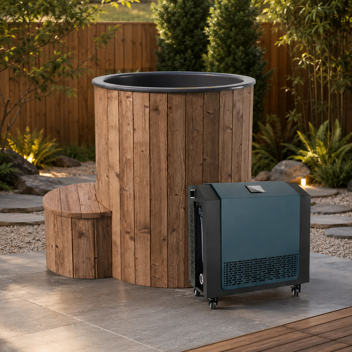 SaunaLife Model S1NC/BC 1-Person Immersion Tub With Combination Water Chiller And Heater