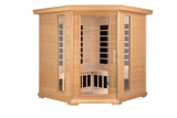 Blisspod | Vienna | Corner Spacious Far Infrared Sauna Canadian Hemlock Ultra Low EMF, 12 Heaters, 4-5 Persons
