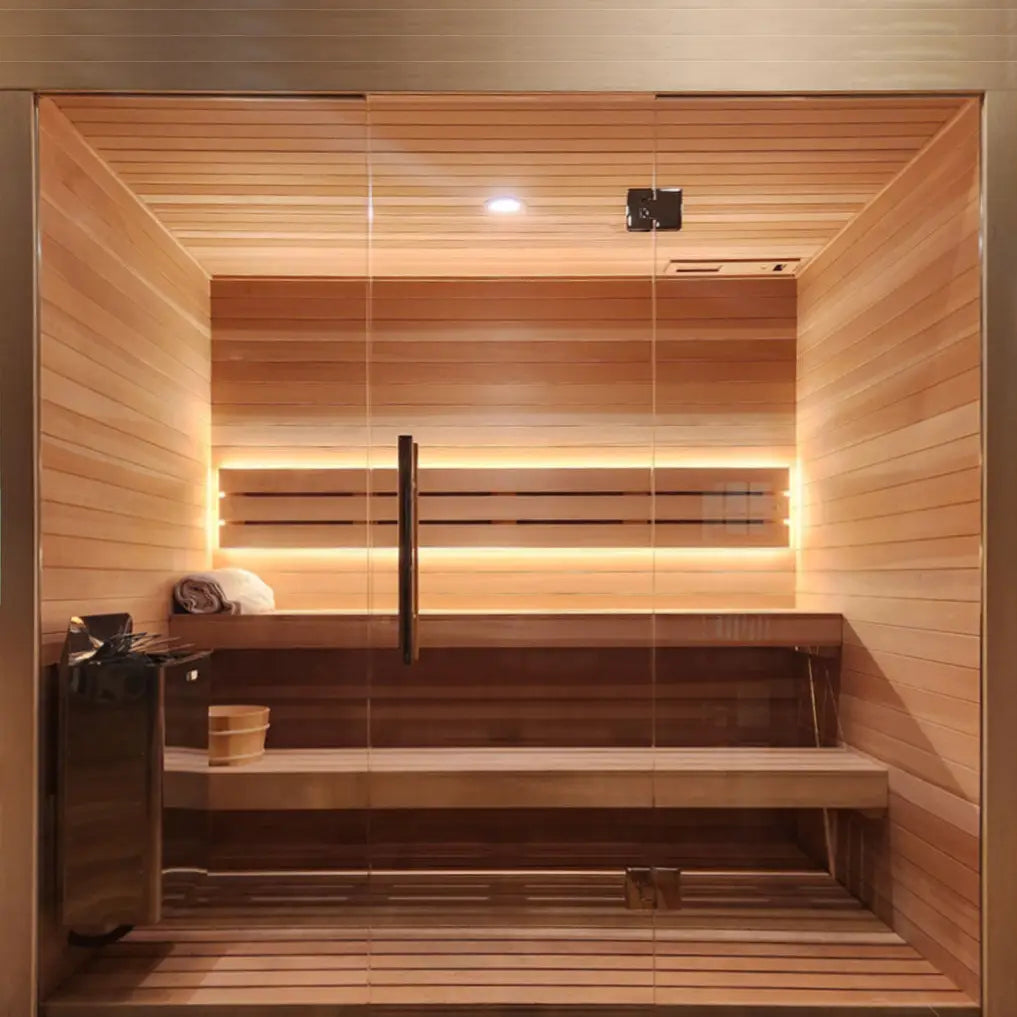 Finnish Sauna Builders Custom Indoor Sauna Room - 3' x 4' x 8'