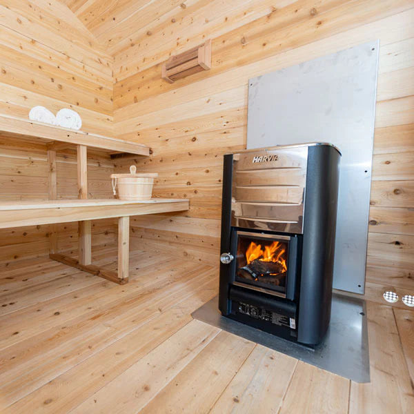 Dundalk Leisurecraft Canadian Timber 2-6 Person Georgian Cabin Sauna w/ Porch | CTC88PW