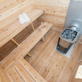 Dundalk Leisurecraft Canadian Timber 2-6 Person Georgian Cabin Sauna w/ Porch | CTC88PW