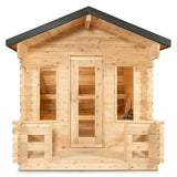 Dundalk Leisurecraft Canadian Timber 2-6 Person Georgian Cabin Sauna w/ Porch | CTC88PW