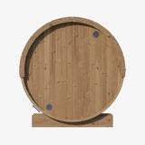 SaunaLife Model E7G Ergo Series 4-Person Outdoor Sauna Barrel With Glass Front