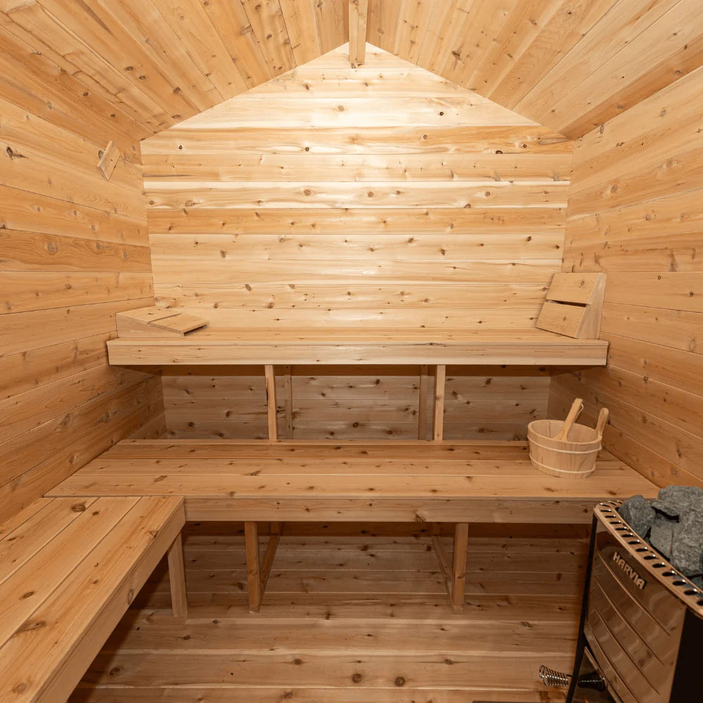 Dundalk Leisurecraft Canadian Timber Georgian Cabin Sauna w/ Changeroom | CTC88CW