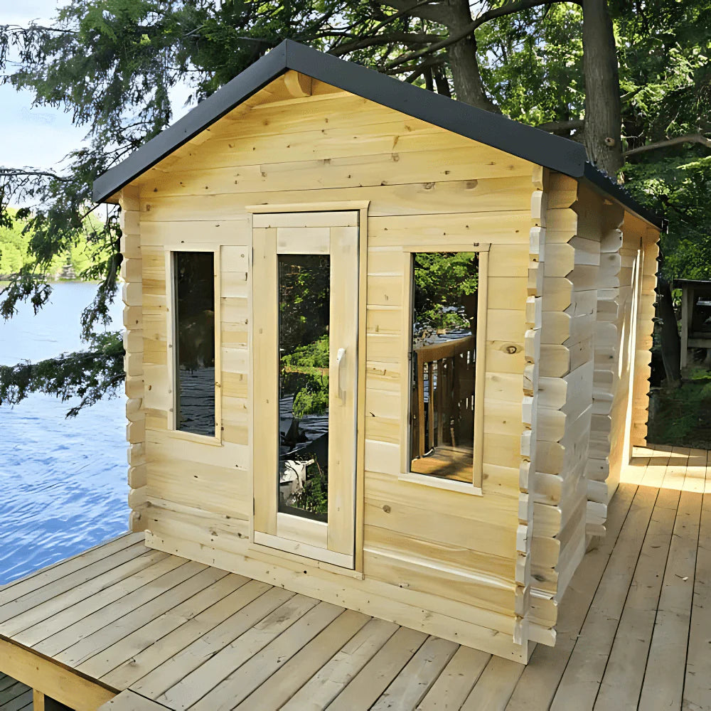 Dundalk Leisurecraft Canadian Timber Georgian Cabin Sauna w/ Changeroom | CTC88CW