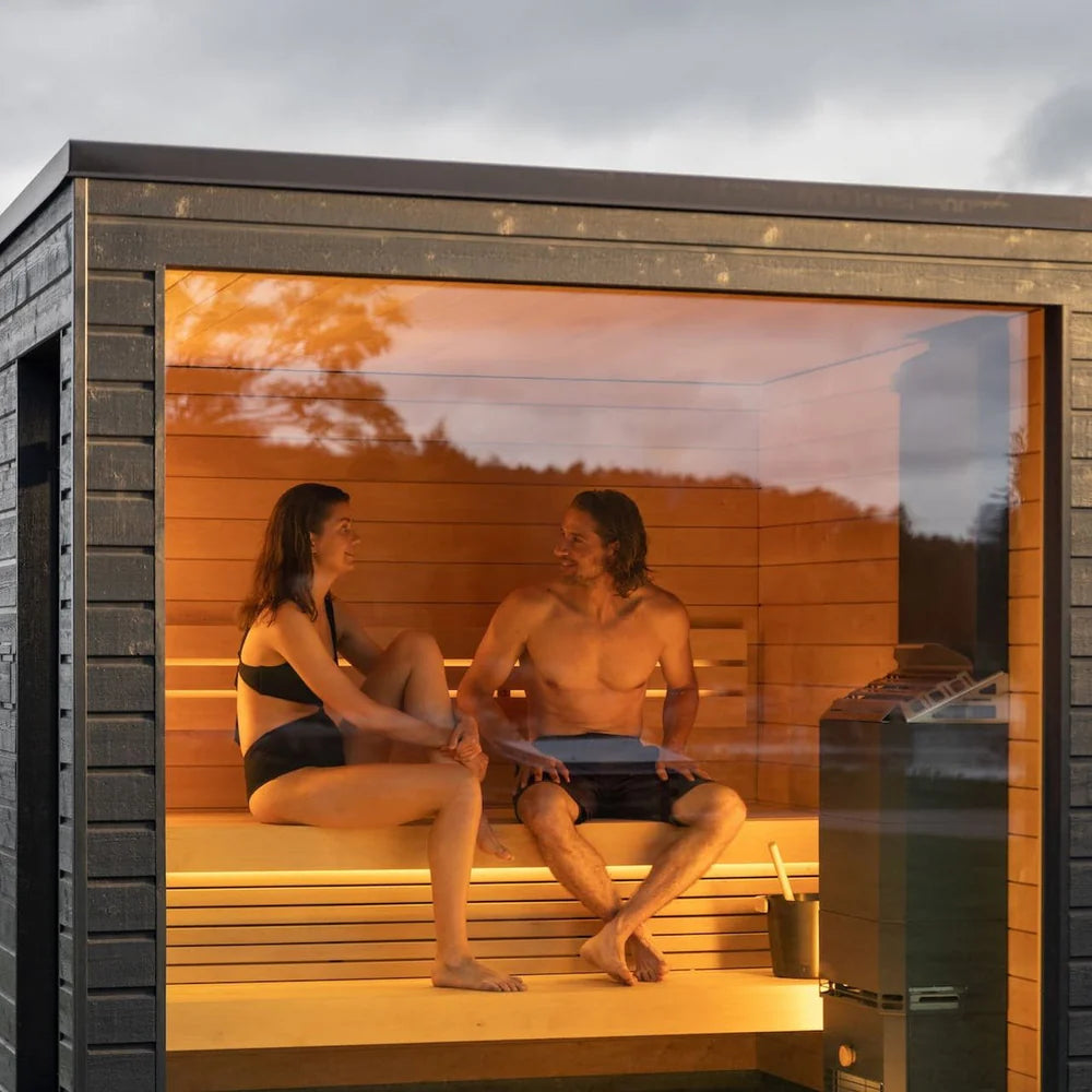 SaunaLife Garden Series Model G6 5-Person Fully Assembled Outdoor Sauna ](SAK39518)