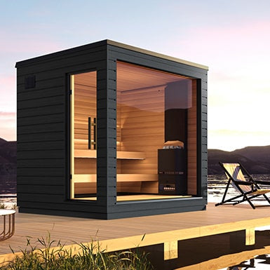 SaunaLife Garden Series Model G6 5-Person Fully Assembled Outdoor Sauna ](SAK39518)