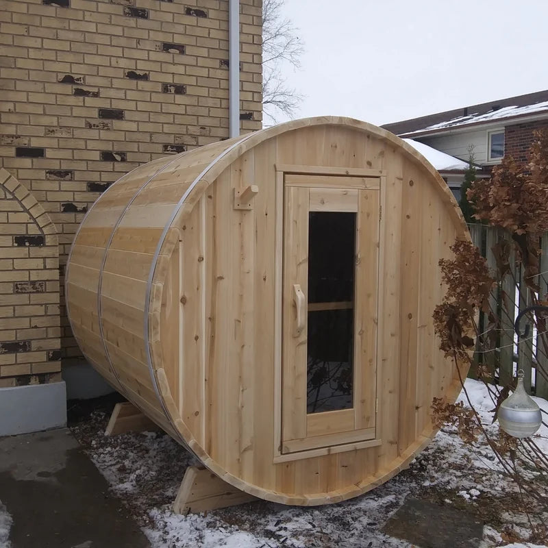 Dundalk Leisurecraft Canadian Timber 4-Person Harmony Barrel Sauna | CTC22W