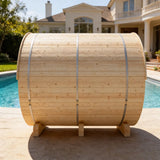 Helsinki Finnish Barrel Sauna with Terrace and WiFi Heater - 4 Person