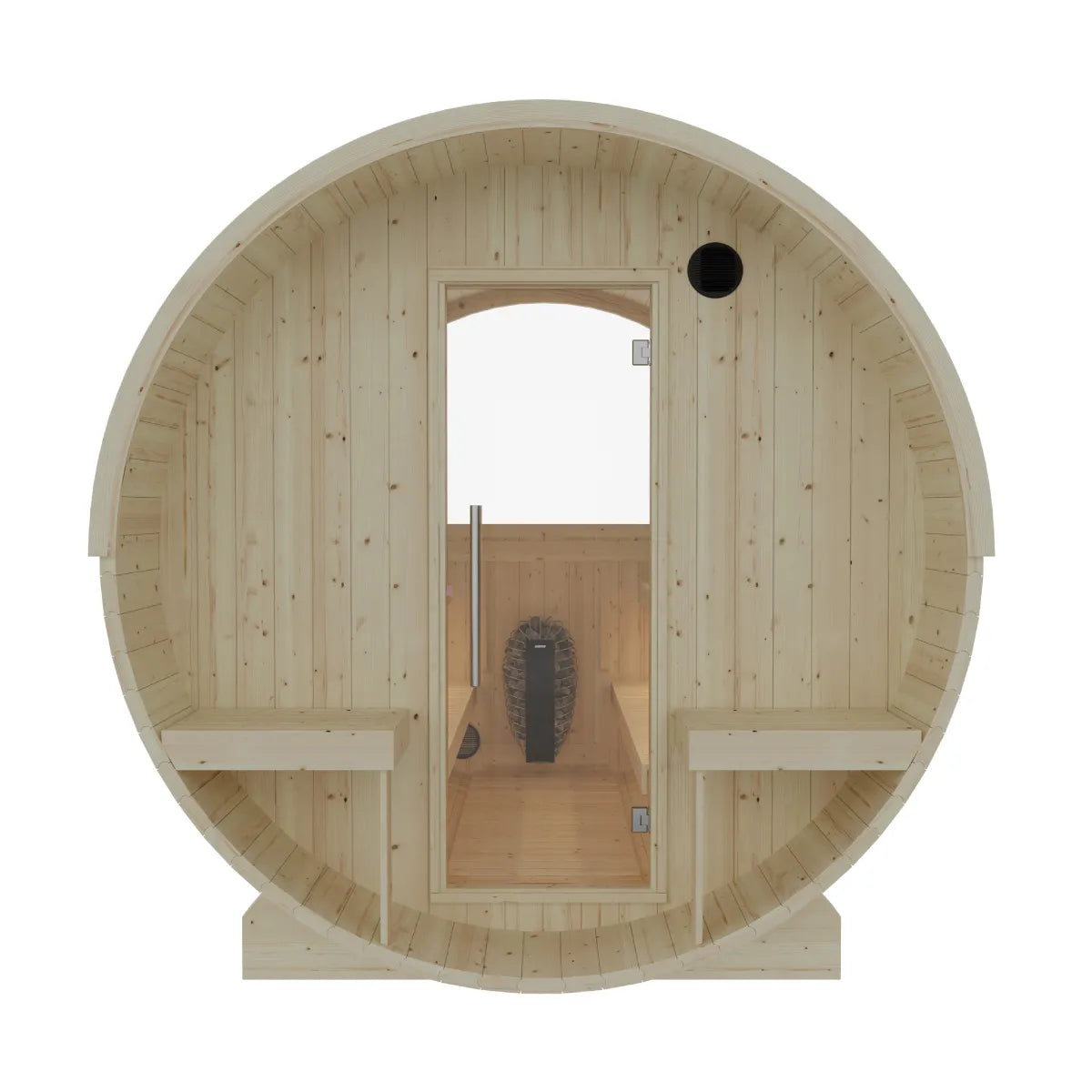 Helsinki Finnish Barrel Sauna with Terrace and WiFi Heater - 4 Person