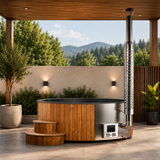SaunaLife Model S4N 6-Person Home Wood-Burning Hot Tub