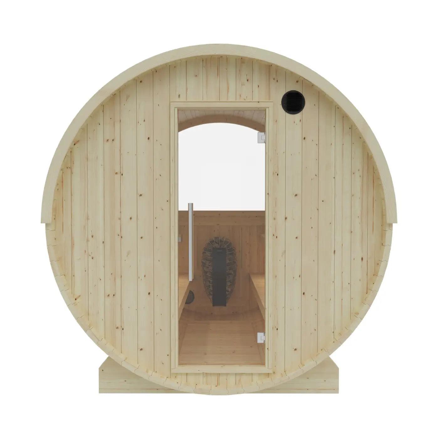 Tampere  4-Person 2 Tier Finnish Barrel Sauna with WiFi Heater - By Finnish Sauna Builders