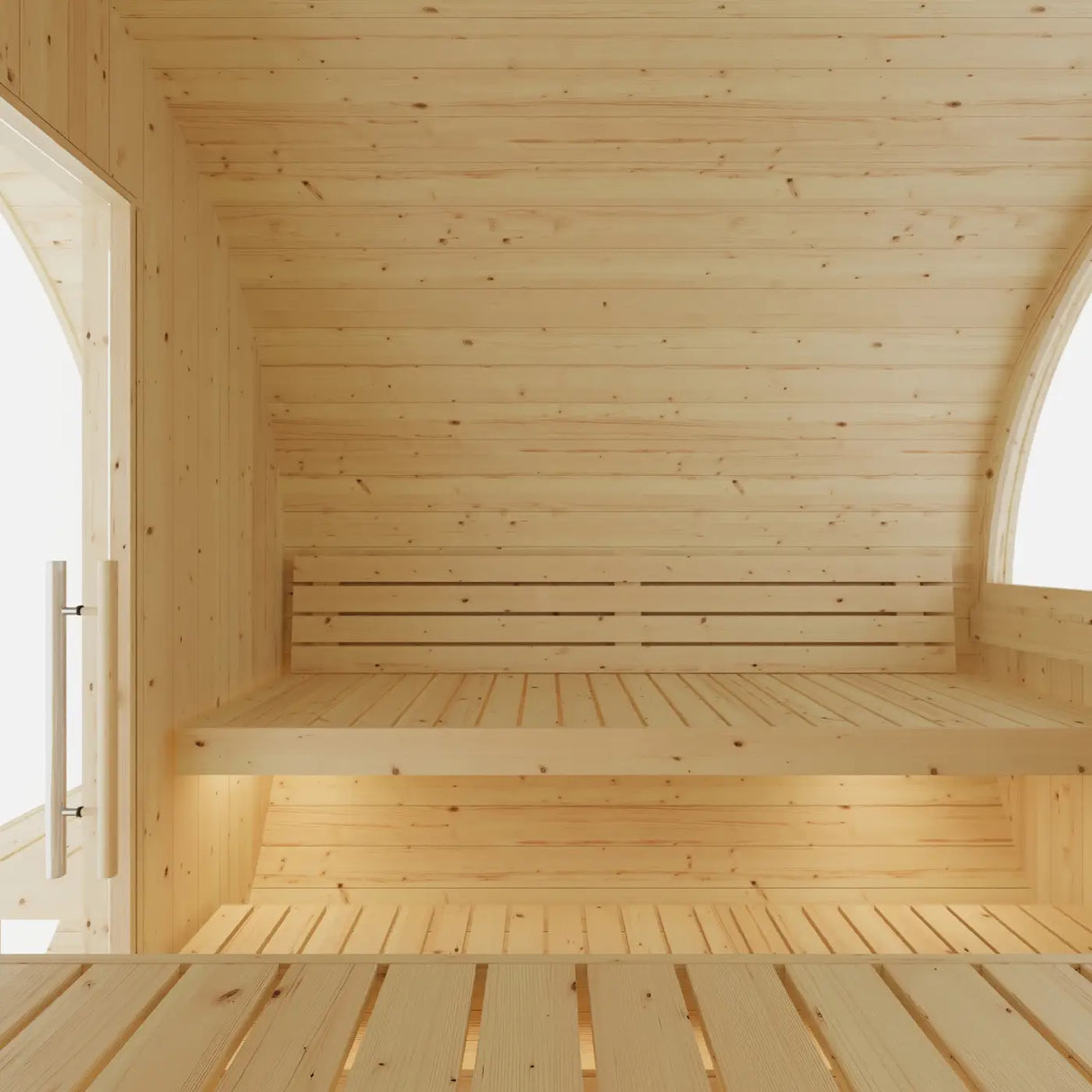 Tampere  4-Person 2 Tier Finnish Barrel Sauna with WiFi Heater - By Finnish Sauna Builders