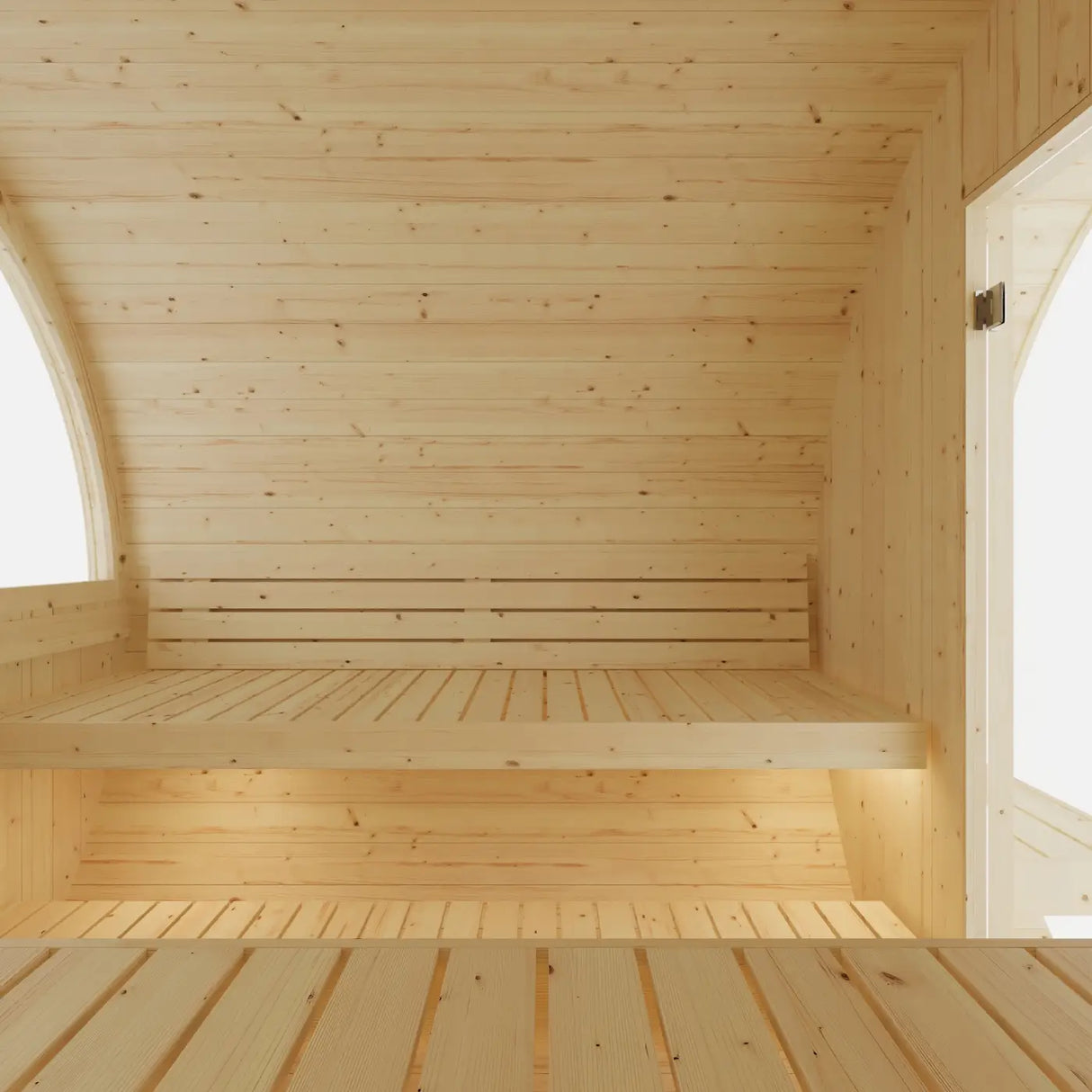Tampere  4-Person 2 Tier Finnish Barrel Sauna with WiFi Heater - By Finnish Sauna Builders