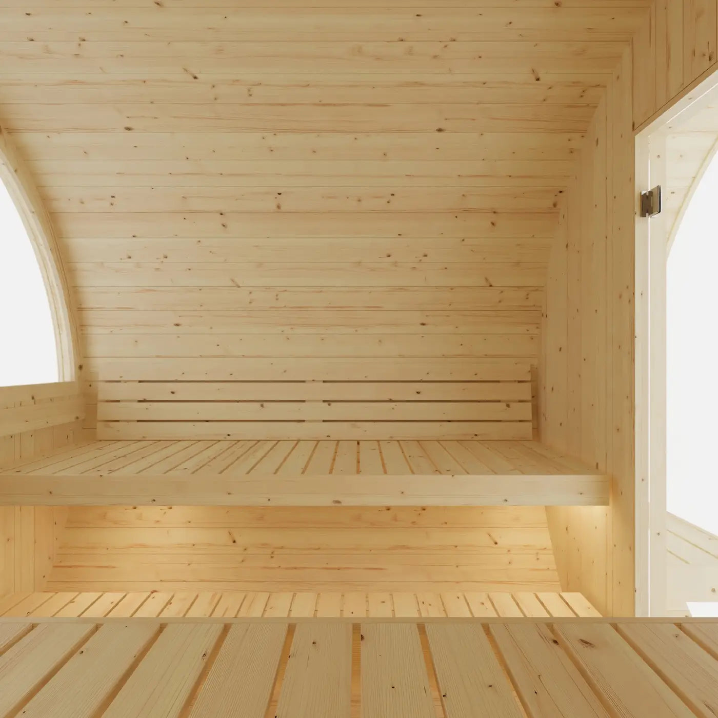 Tampere  4-Person 2 Tier Finnish Barrel Sauna with WiFi Heater - By Finnish Sauna Builders