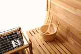 Blisspod | Prague | Canadian Red Cedar Outdoor Steam Barell Sauna | Full Glass Back 4-6 person
