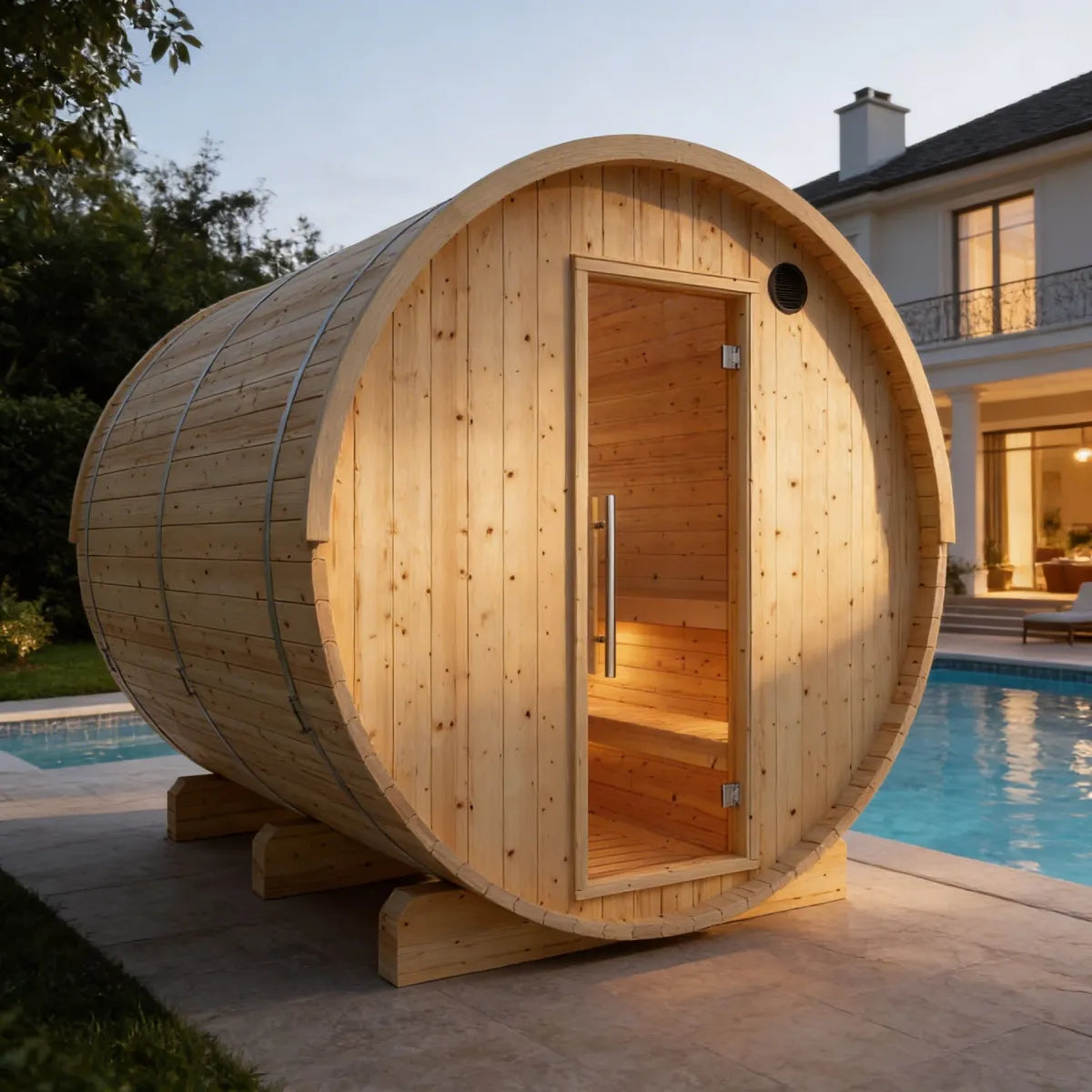 Vassa Finnish Barrel Sauna with WiFi Heater - 6 Person