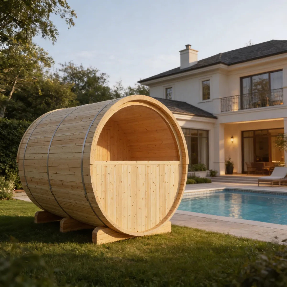 Vassa Finnish Barrel Sauna with WiFi Heater - 6 Person